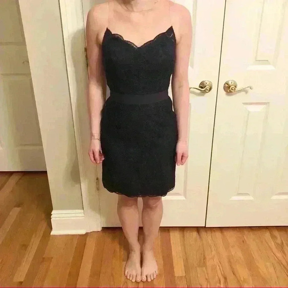 Lace Dress with Illusion Tulle